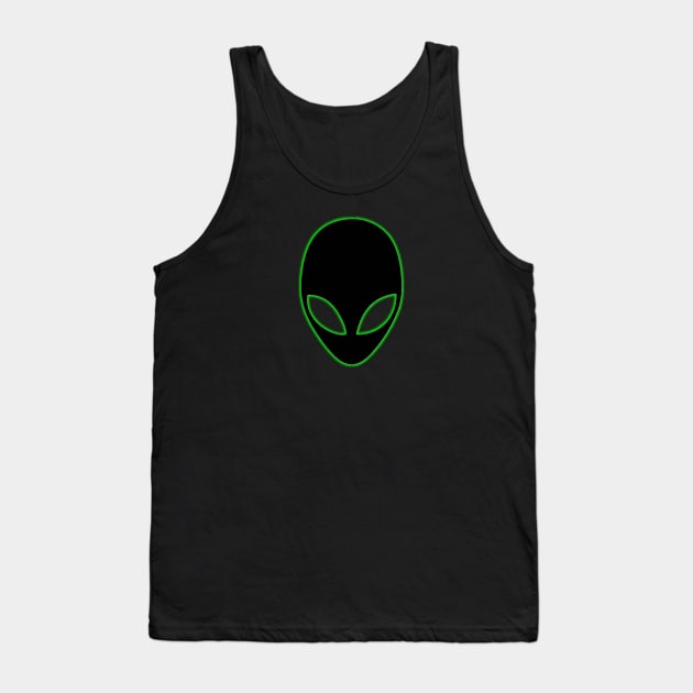 Alien Head Tank Top by GreenGuyTeesStore